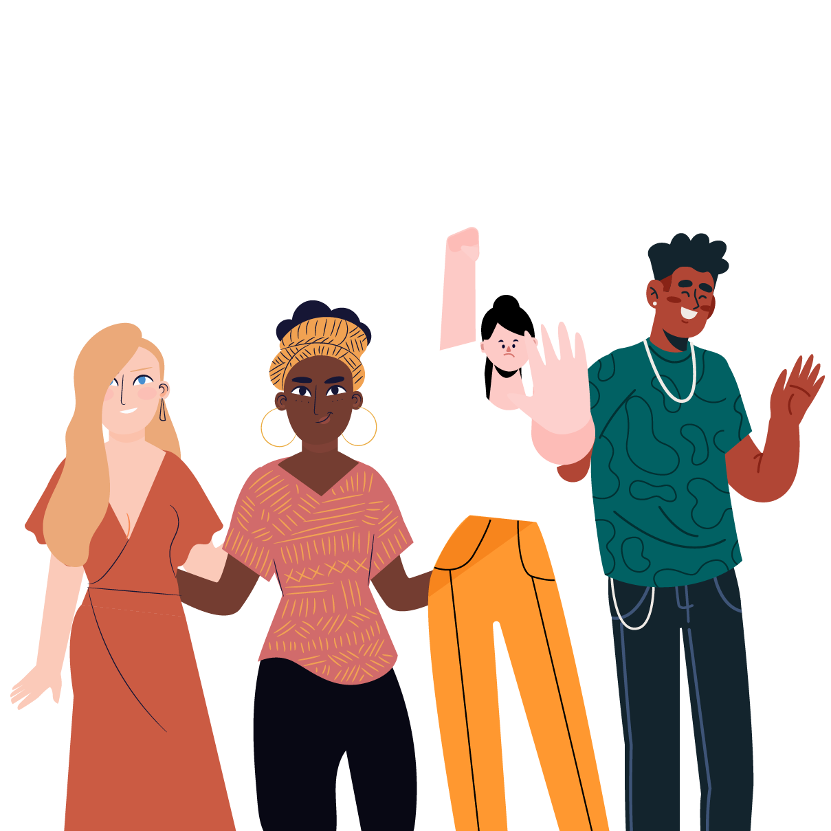 Ilustraciones de mujeres.