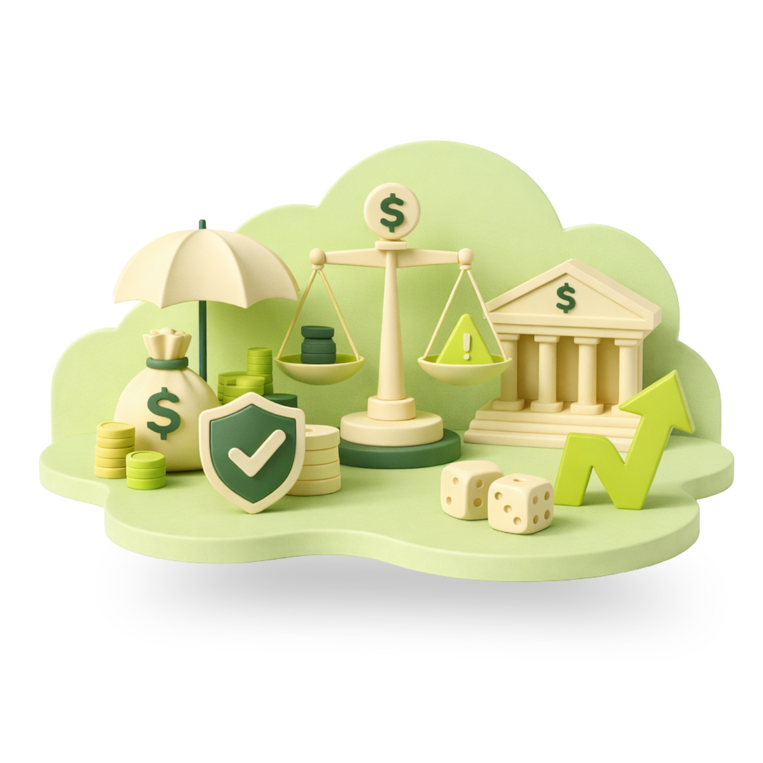 mancha color verde claro, elementos de seguridad financiera